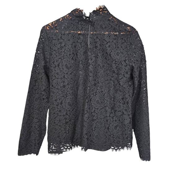 J.Crew Scalloped Lace Mock Neck Top & Peyton Pant Set Black Size 10 NWT - Picture 8 of 12